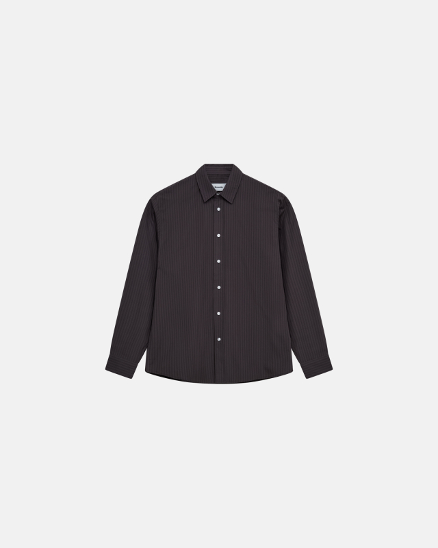Poplin shirt 'chris' | 100% cotton | Brown -Resteröds