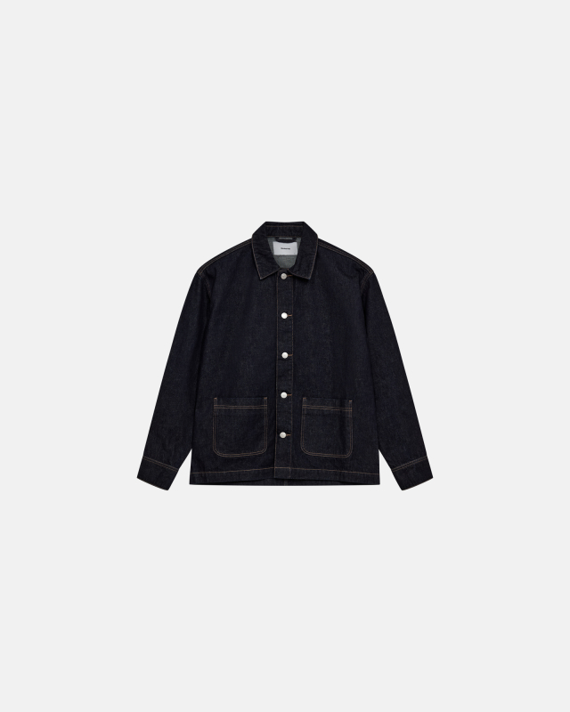 Denim overshirt 'nathan' | 100% cotton | Navy -Resteröds