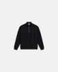 Sweatshirt with half-zip "Zack" | 100% cotton | Black - Resteröds