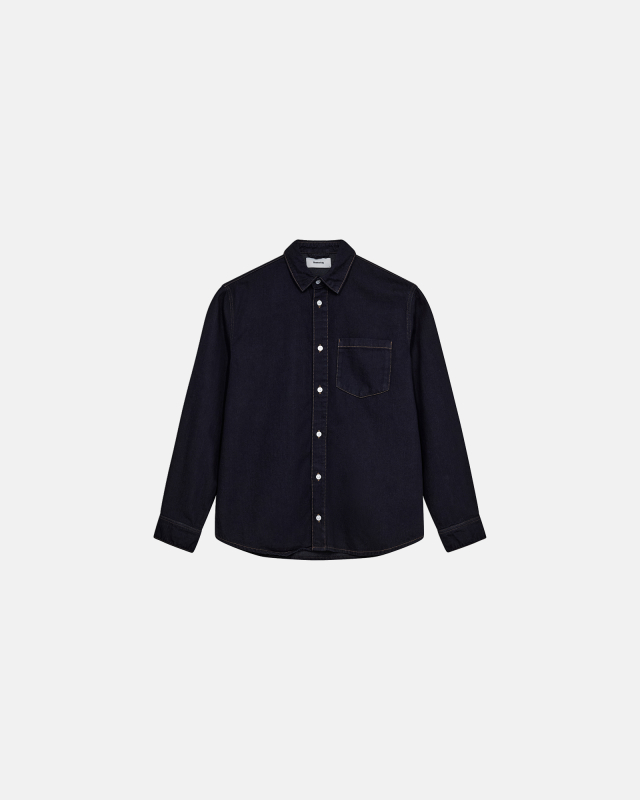 Denim shirt 'jace' | 100% cotton | Navy -Resteröds