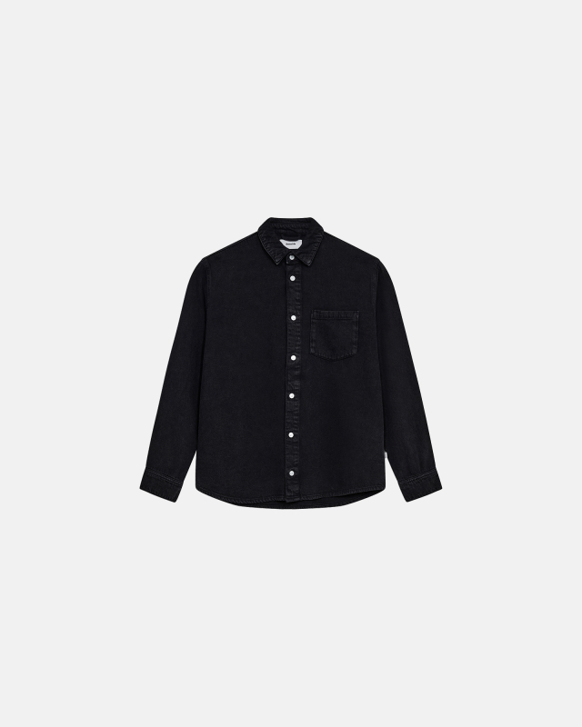 Denim shirt 'jace' | 100% cotton | Black -Resteröds