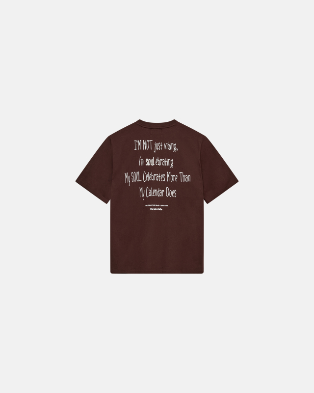 T-shirt with print 'tas', 100% cotton, Brown