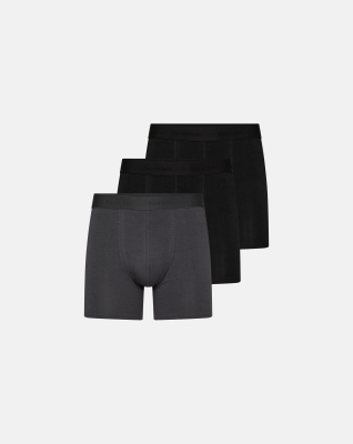 Boxers Long Leg 'kalle' 3-pack, Bamboo Viscose, Black/Grey Boxers Long Leg 'kalle' 3-pack, Bamboo Viscose, Black/Grey