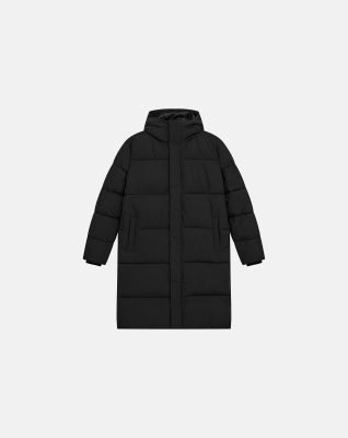 Long puffer jacket 'Ethan', 100% polyester, Black Long puffer jacket 'Ethan', 100% polyester, Black