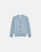 Cardigan 'Kyle' | Wool | Light Blue - Resteröds